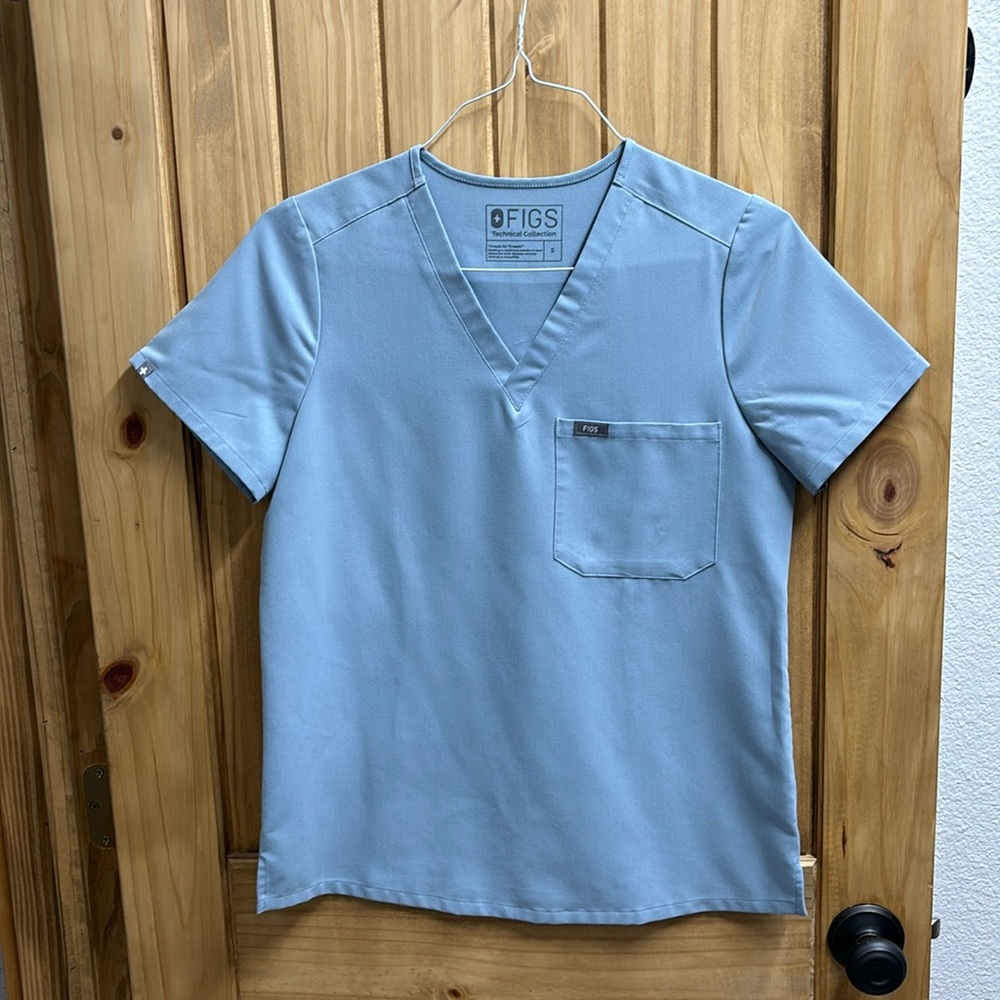 Figs blue scrub top